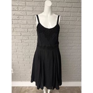 Vasna Desire Women’s Black Beaded Embroidered Tank Dress Size M